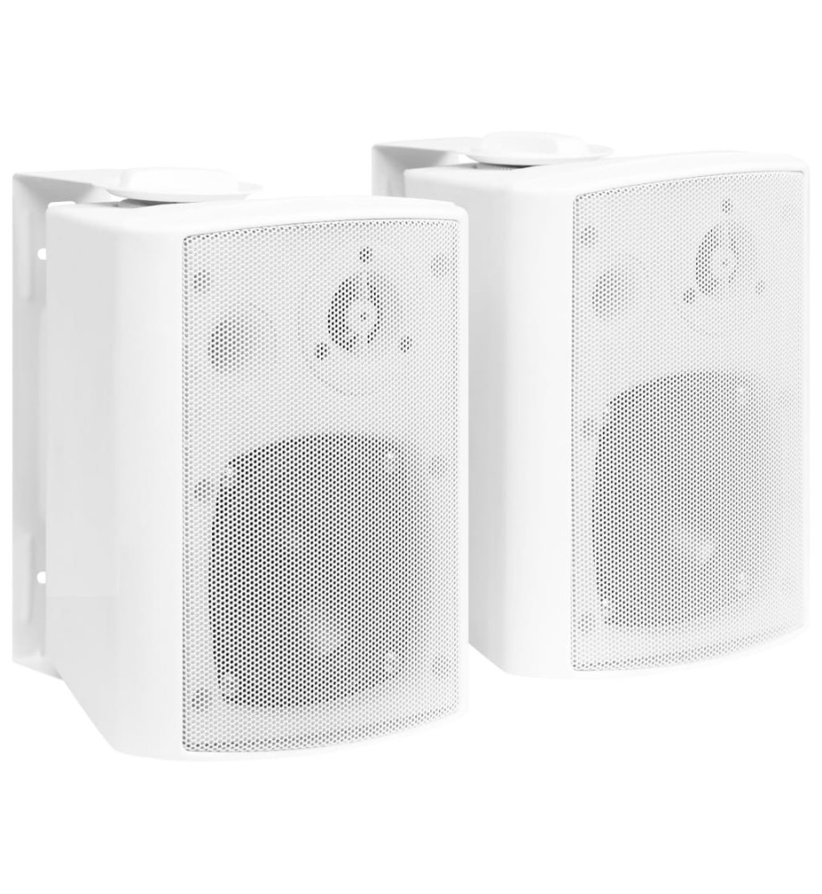 Haut-parleurs stéréo muraux 2pcs blanc intérieur extérieur 80 W