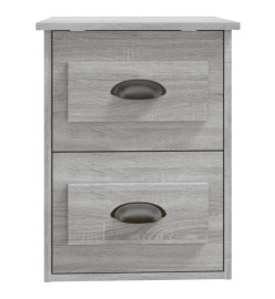 Table de chevet murale sonoma gris 41,5x36x53 cm