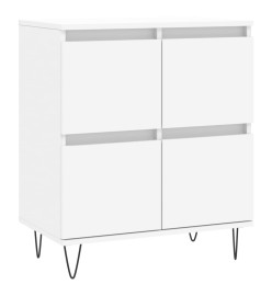 Buffets 2 pcs blanc bois d'ingénierie