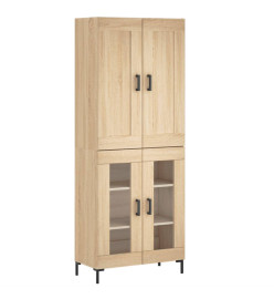 Buffet haut Chêne sonoma 69,5x34x180 cm Bois d'ingénierie