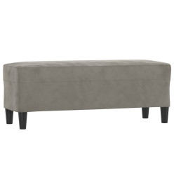 Banc Gris clair 100x35x41 cm Velours