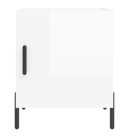 Tables de chevet 2 pcs blanc brillant 40x40x50 cm