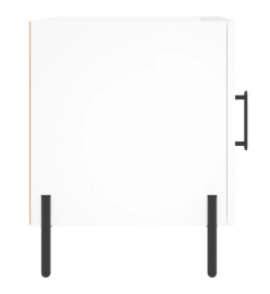 Tables de chevet 2 pcs blanc brillant 40x40x50 cm