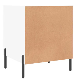 Tables de chevet 2 pcs blanc brillant 40x40x50 cm