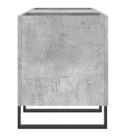 Armoire à disques gris béton 121x38x48 cm bois d'ingénierie