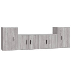 Ensemble de meubles TV 4 pcs Sonoma gris Bois d'ingénierie