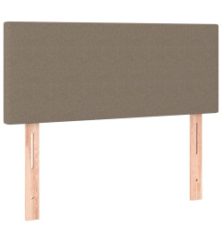 Lit à sommier tapissier avec matelas Taupe 90x200 cm Tissu