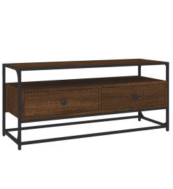 Meuble TV chêne marron 100x35x45 cm bois d'ingénierie