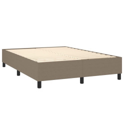 Sommier tapissier avec matelas et LED Taupe 140x200 cm Tissu