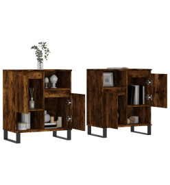 Buffets 2 pcs chêne fumé bois d'ingénierie