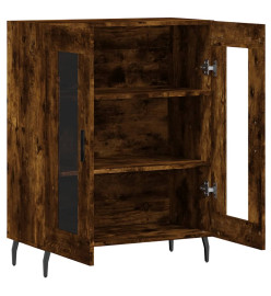 Buffet chêne fumé 69,5x34x90 cm bois d'ingénierie