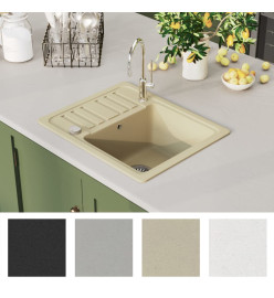 Évier de cuisine Granit Seul lavabo Beige