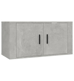 Meubles TV muraux 2 pcs gris béton 80x34,5x40 cm