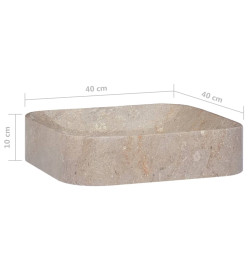 Lavabo Gris 40x40x10 cm Marbre