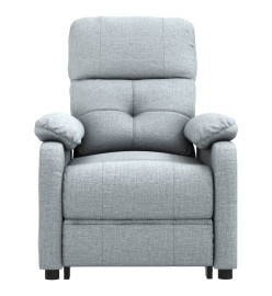 Fauteuil inclinable électrique Gris clair Tissu