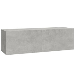 Meubles TV muraux 4 pcs Gris béton 100x30x30 cm