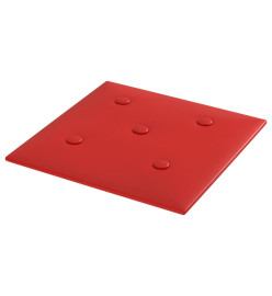 Panneaux muraux 12pcs Rouge bordeaux 30x30cm Similicuir 1,08 m²