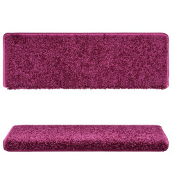 Tapis d'escalier 5 pcs 65x21x4 cm Violet