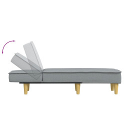 Chaise longue gris clair tissu