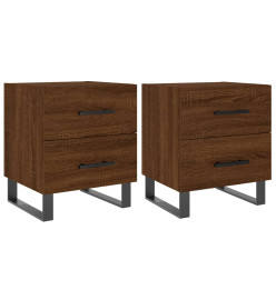 Tables de chevet 2 pcs chêne marron 40x35x47,5 cm