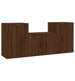 Ensemble de meubles TV 3 pcs Chêne marron Bois d'ingénierie