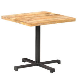 Table de bistro Carrée 80x80x75 cm Bois de manguier brut