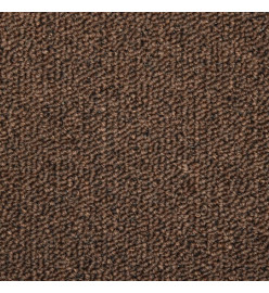 Tapis d'escalier 15 pcs 65x21x4 cm Marron