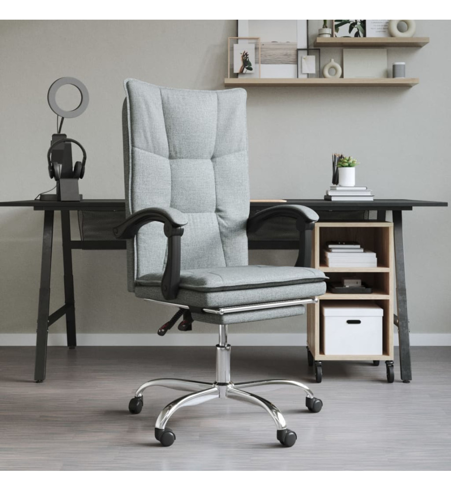 Fauteuil inclinable de bureau Gris foncé Tissu