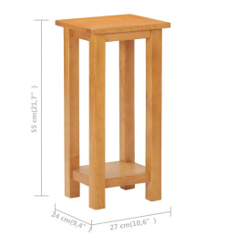 Table d'appoint 27x24x55 cm Bois de chêne massif