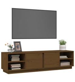 Meuble TV Marron miel 156x40x40 cm Bois de pin massif