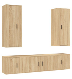 Ensemble de meubles TV 5 pcs Chêne sonoma Bois d'ingénierie