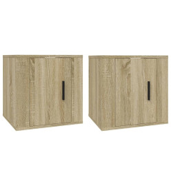 Meubles TV muraux 2 pcs Chêne sonoma 40x34,5x40 cm