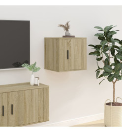 Meubles TV muraux 2 pcs Chêne sonoma 40x34,5x40 cm