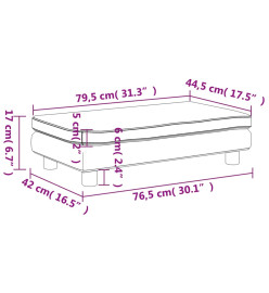 Canapé avec repose-pied pour enfants crème 100x50x30 cm