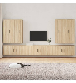 Ensemble de meubles TV 7 pcs Chêne sonoma Bois d'ingénierie