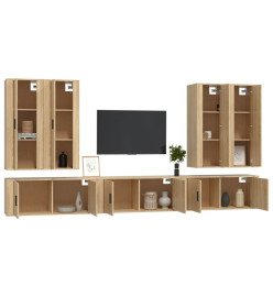 Ensemble de meubles TV 7 pcs Chêne sonoma Bois d'ingénierie