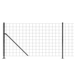 Clôture en treillis métallique avec bride anthracite 1,1x25 m