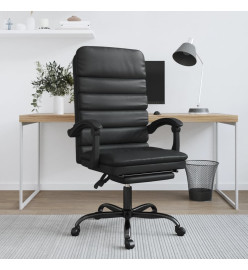 Fauteuil de massage inclinable de bureau Noir Similicuir