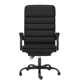 Fauteuil de massage inclinable de bureau Noir Similicuir