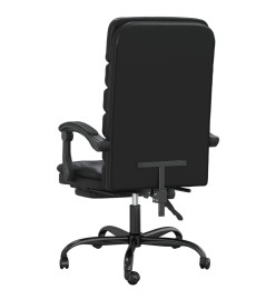 Fauteuil de massage inclinable de bureau Noir Similicuir