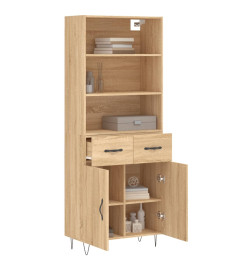 Buffet haut Chêne sonoma 69,5x34x180 cm Bois d'ingénierie