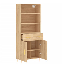 Buffet haut Chêne sonoma 69,5x34x180 cm Bois d'ingénierie