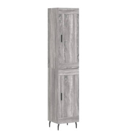 Buffet haut Sonoma gris 34,5x34x180 cm Bois d'ingénierie