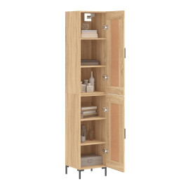 Buffet haut Chêne sonoma 34,5x34x180 cm Bois d'ingénierie