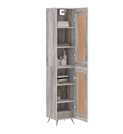 Buffet haut Sonoma gris 34,5x34x180 cm Bois d'ingénierie