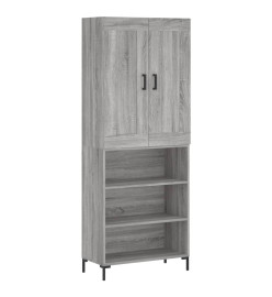 Buffet haut Sonoma gris 69,5x34x180 cm Bois d'ingénierie