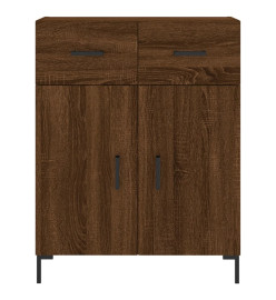 Buffet haut Chêne marron 69,5x34x180 cm Bois d'ingénierie