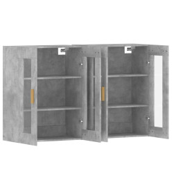 Armoires murales 2 pcs gris béton bois d'ingénierie