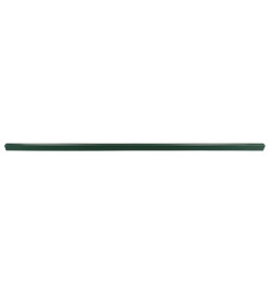 Poteaux de clôture de jardin 10 pcs vert 240 cm acier