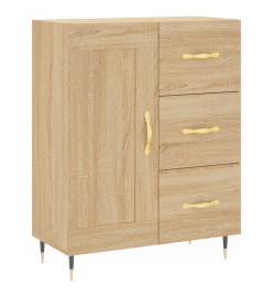 Buffet haut Chêne sonoma 69,5x34x180 cm Bois d'ingénierie